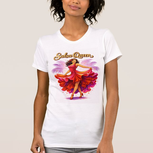 Salsa Queen T-Shirt for salsa dancing (Front)
