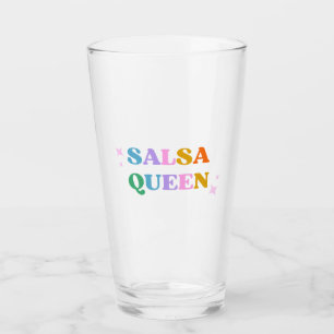salsa queen typography colourful retro modern glass