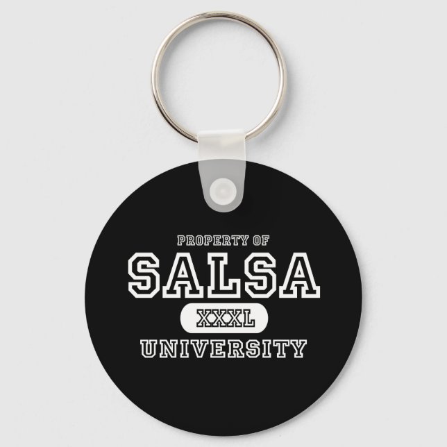 Salsa University Dark Key Ring (Front)