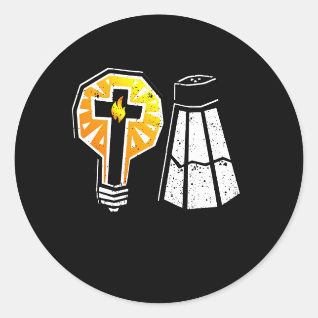 Salt And Light Be Ye Salt Bible Verses Matthew 5 1 Classic Round Sticker (Front)