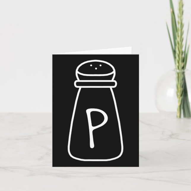 Salt And Pepper Halloween Costumes  Card (Front)