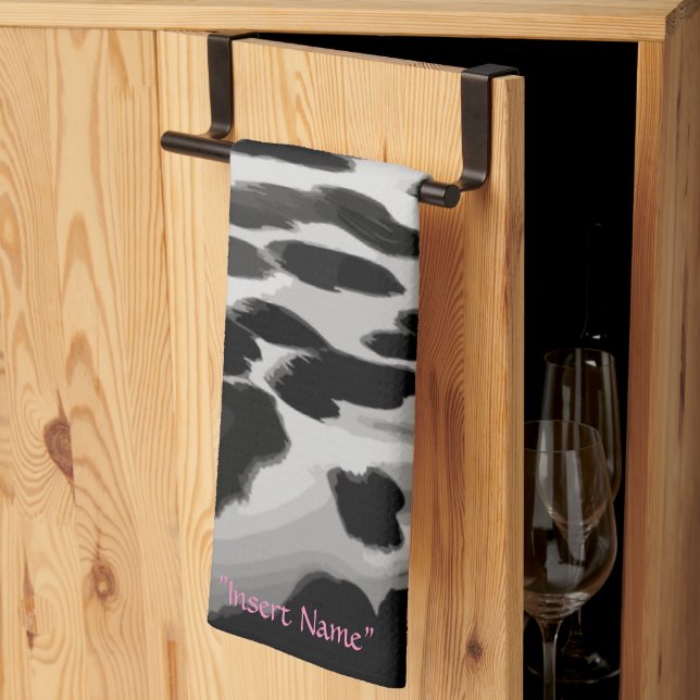 Salt and Pepper Hide Tea Towel (Thirds Fold)