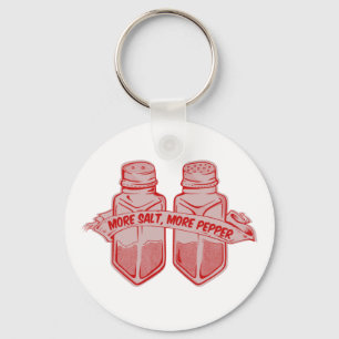 Salt and pepper seasoning key ring