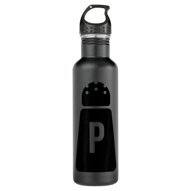 Salt and Pepper shakers Funny Couple Matching Hall 710 Ml Water Bottle (Front)