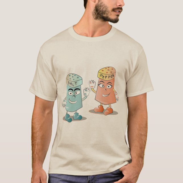 Salt and Pepper Vintage Mascot T-Shirt (Front)