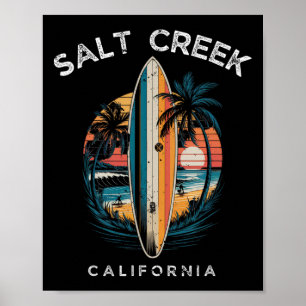 Salt Creek Beach California Men Women Surfing  Poster