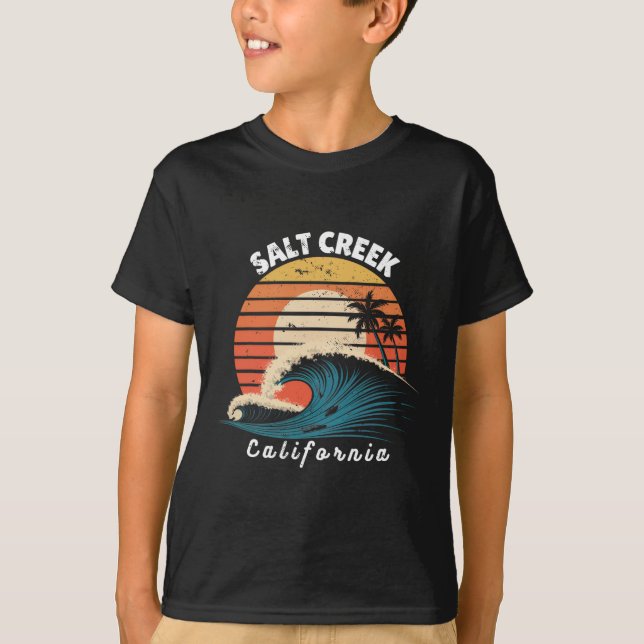 Salt Creek Beach California Women Men Surfboarding T-Shirt (Front)