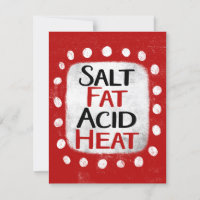 Salt Fat Acid Heat Greeting Card