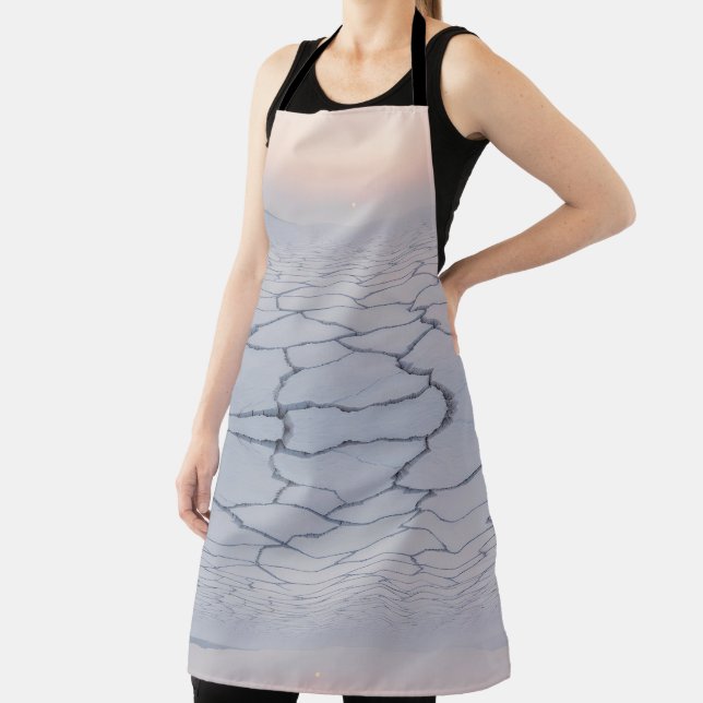 Salt Flats at Dawn: Ethereal Minimalist Landscape Apron (Insitu)