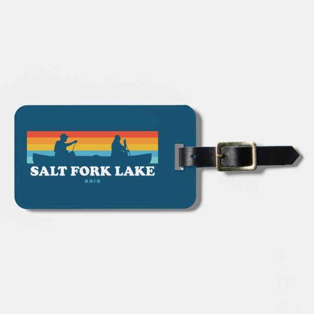 Salt Fork Lake Ohio Canoe Luggage Tag (Front Horizontal)