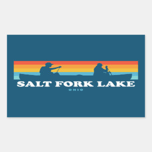 Salt Fork Lake Ohio Canoe Rectangular Sticker