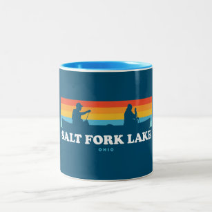 Salt Fork Lake Ohio Canoe Two-Tone Coffee Mug