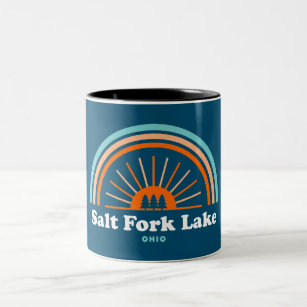 Salt Fork Lake Ohio Rainbow Two-Tone Coffee Mug