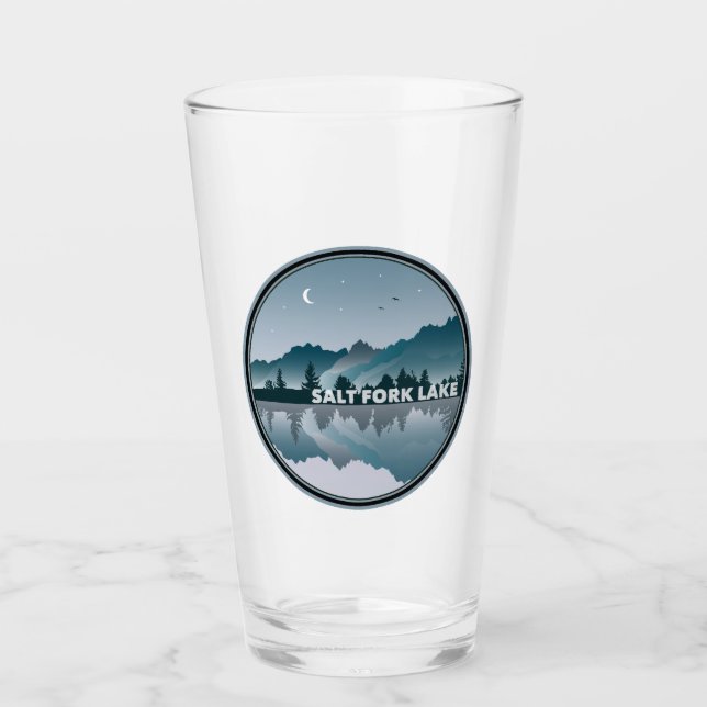 Salt Fork Lake Ohio Reflection Glass (Front)