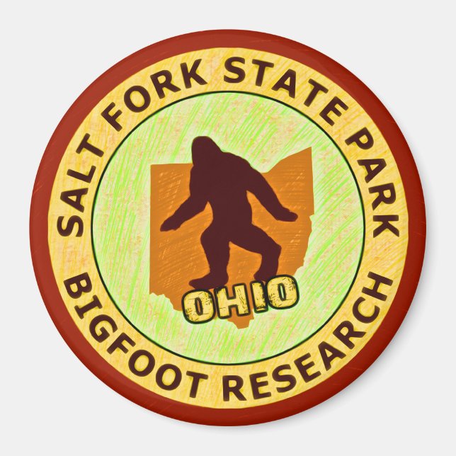 Salt Fork State Park Bigfoot Research Magnet (Front)