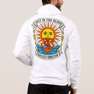 Salt in the Blood Sun & Anchor Nautical Adventure Hoodie
