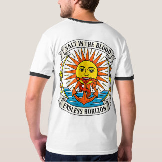 Salt in the Blood Sun & Anchor Nautical Adventure T-Shirt