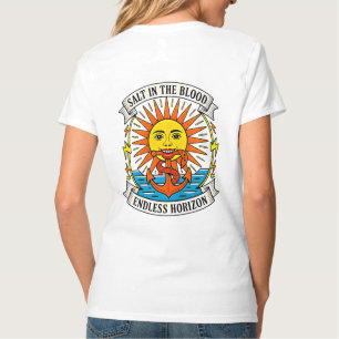 Salt in the Blood Sun & Anchor Nautical Adventure T-Shirt