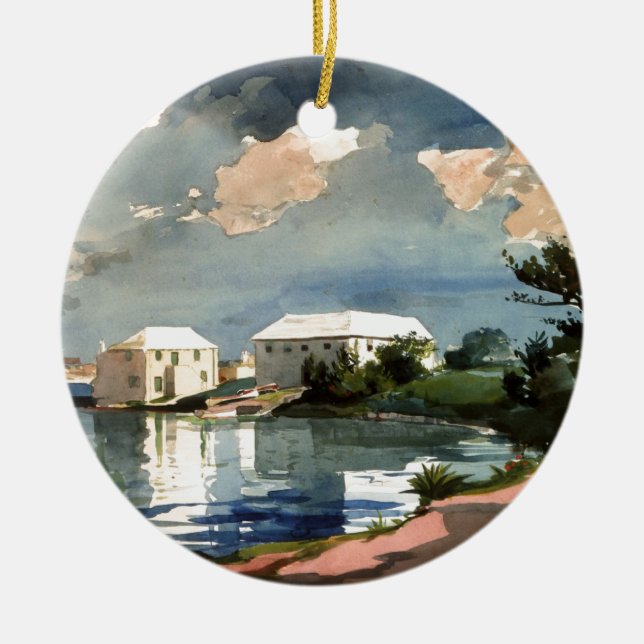 Salt Kettle, Bermuda Ceramic Tree Decoration (Front)