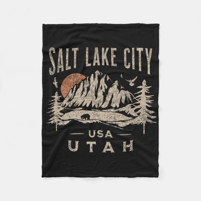 Salt Lake City  Fleece Blanket (Front)