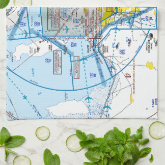 Salt Lake City Flyway Chart Tea Towel