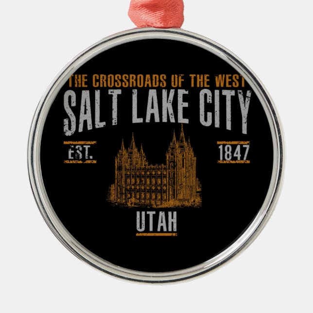 Salt Lake City Metal Tree Decoration (Front)