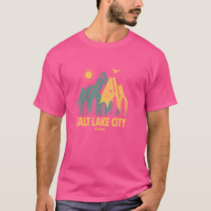 Salt Lake City Mountains Utah Hiking Outdoors Vint T-Shirt