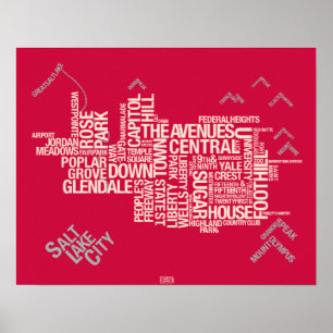 Salt Lake City Neighbourhoods: Crimson Poster