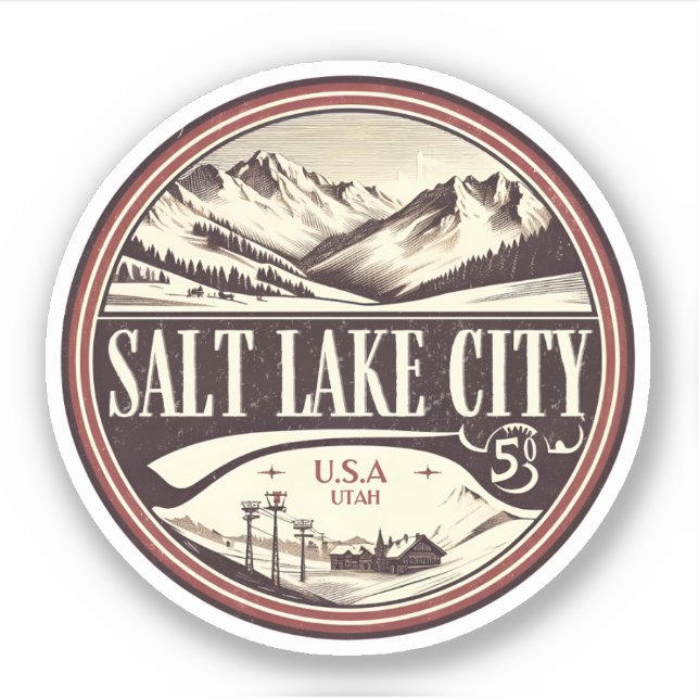 Salt Lake City Ski Resorts Utah skking gifts (Front)