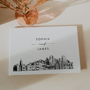 Salt Lake City Skyline Wedding Guest Book