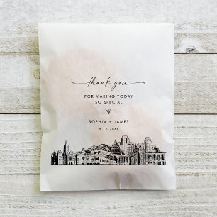 Salt Lake City Skyline Wedding Thank You Favour Bags