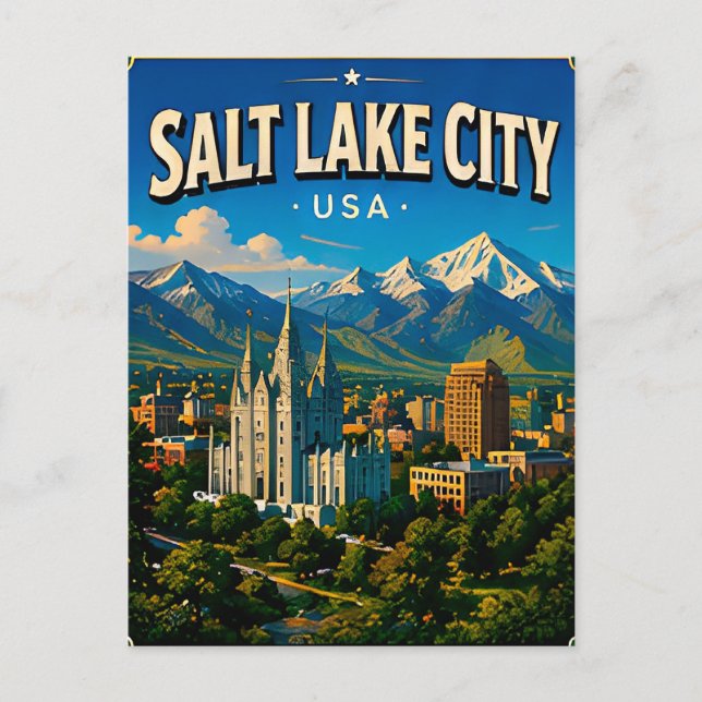 Salt Lake City Temple Postcard (Front)