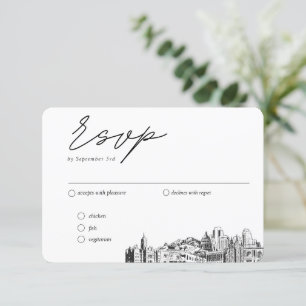 Salt Lake City Traditional RSVP Meal Options Enclosure Card