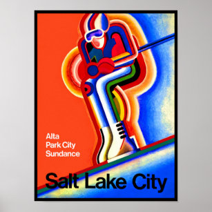 Salt Lake City travel poster. Poster