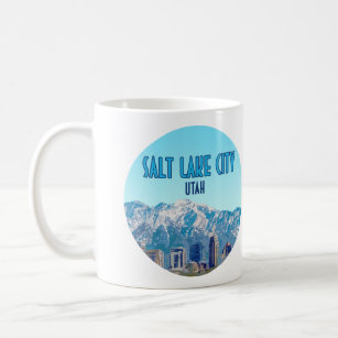 Salt Lake City Utah Downtown Vintage Coffee Mug