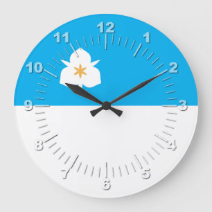 Salt Lake city (Utah) flag Large Clock