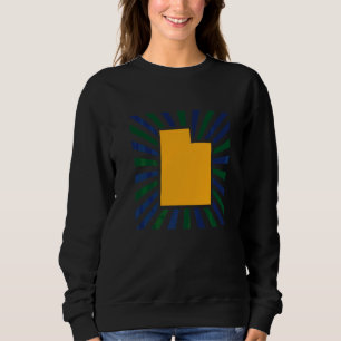 Salt Lake City Utah Green And Purple Color Burst G Sweatshirt