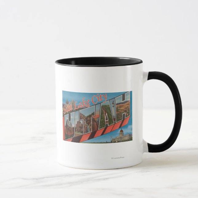 Salt Lake City, Utah - Large Letter Scenes Mug (Right)