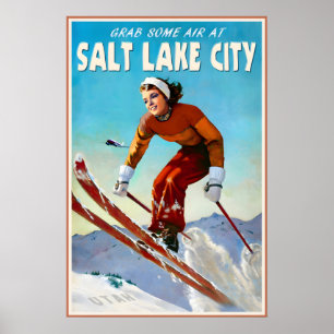 Salt Lake City Utah Marilyn Monroe Travel Poster