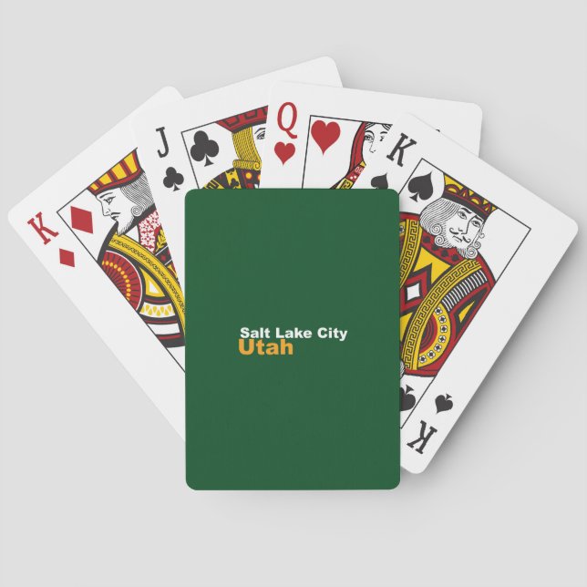 Salt Lake City, Utah Playing Cards (Back)