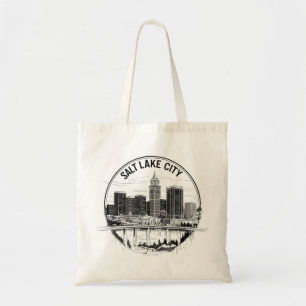 Salt Lake City Utah retro vintage Travel Tote Bag