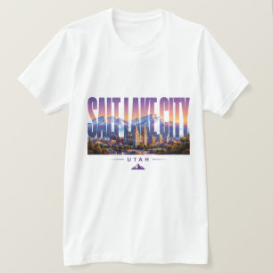 Salt Lake City Utah Skyline Mountain Travel T-Shirt