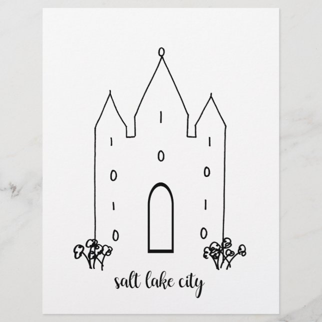 salt lake city utah temple simple modern (Front)