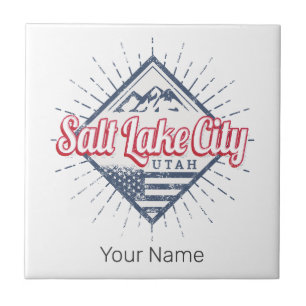 Salt Lake City Utah United States Mountains USA Tile