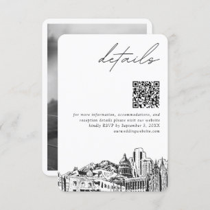 Salt Lake City Wedding Details QR Code Small Enclosure Card