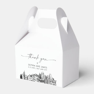 Salt Lake City Wedding Personalised Favour Box