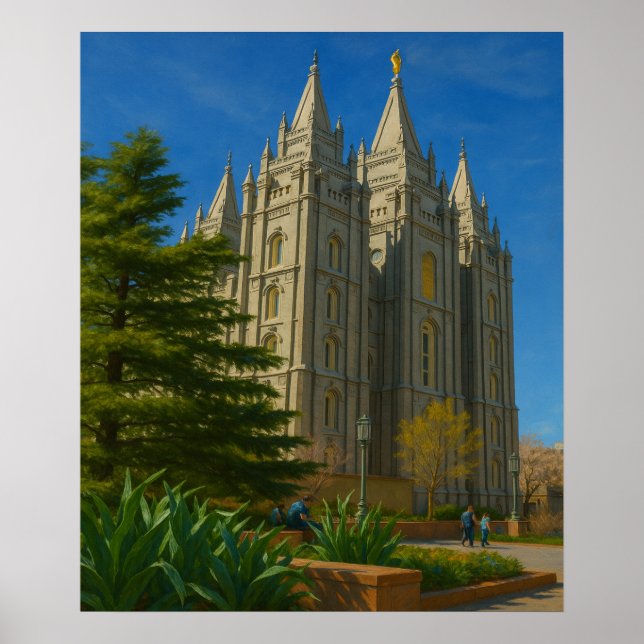 Salt Lake Temple Painting #1™ LDS Wall Art (Front)