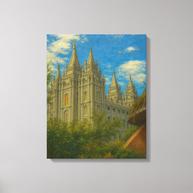 Salt Lake Temple Painting #2™ LDS Canvas Wall Art (Front)