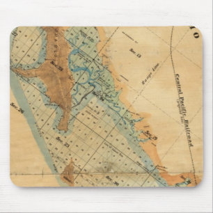 Salt marsh and tide lands map mouse pad