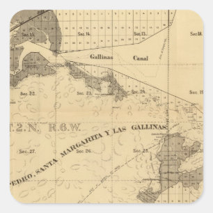 Salt marsh and tide lands square sticker